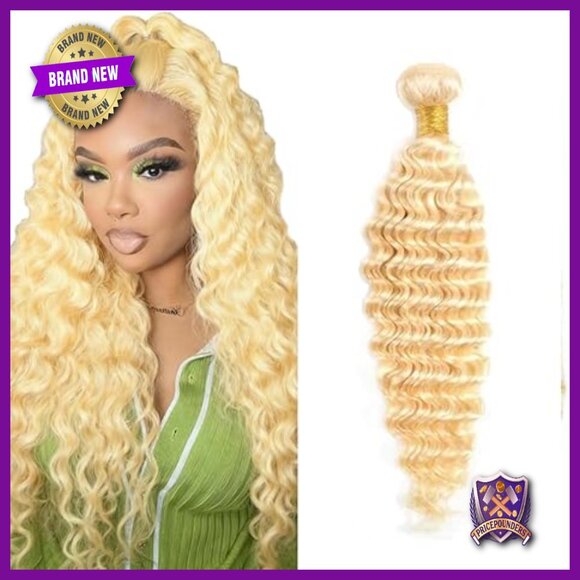 24 Inch Human Hair Bundle Deep Wave Brazilian Virgin Hair 50g